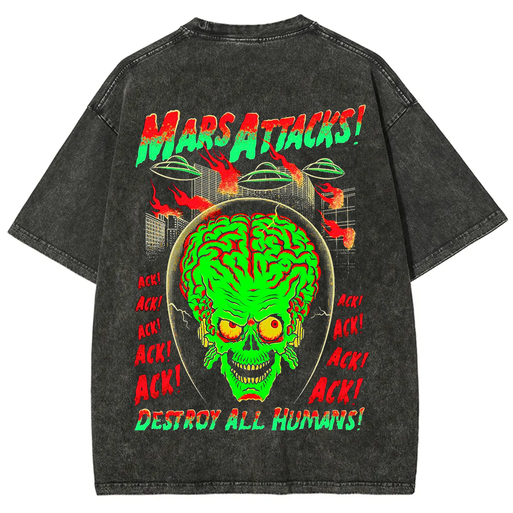 Unisex Vintage Washed Mars Attacks T-Shirt