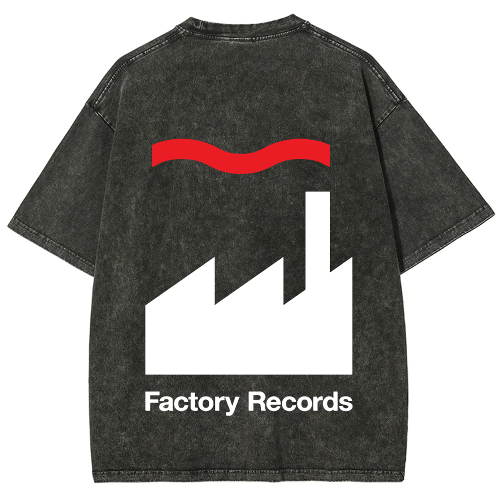 Unisex Factory Records Company Washed T-Shirt