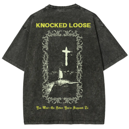 Unisex Vintage Washed Knocked Loose Band T-shirt
