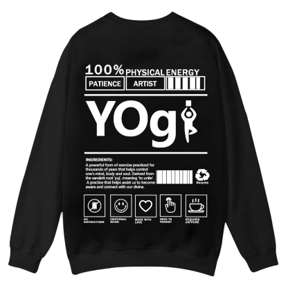 Yogi Solid Color Unisex Casual Crewneck Sweatshirt