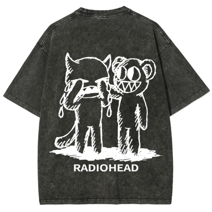 Unisex washed  Radiohead T-shirt