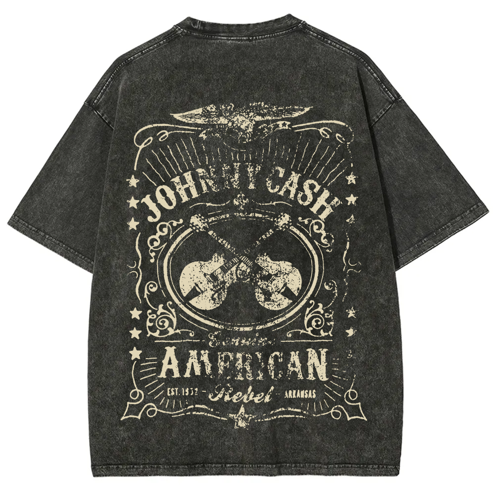Unisex Vintage Washed Johnny Cash T-shirt