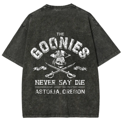 Unisex Vintage Washed The Goonies Never Say Die T-Shirt