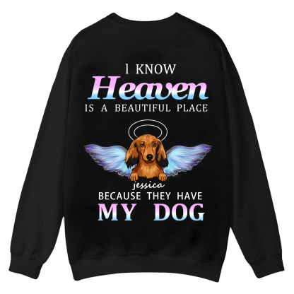Heaven Is A Beautiful Place - Personalized Custom Unisex Casual Crewneck Sweatshirt