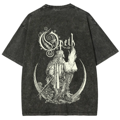 Unisex Vintage Washed Opeth Band T-Shirt