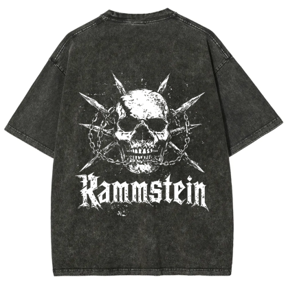 Rammstein Rock Band Vintage Washed T-Shirt