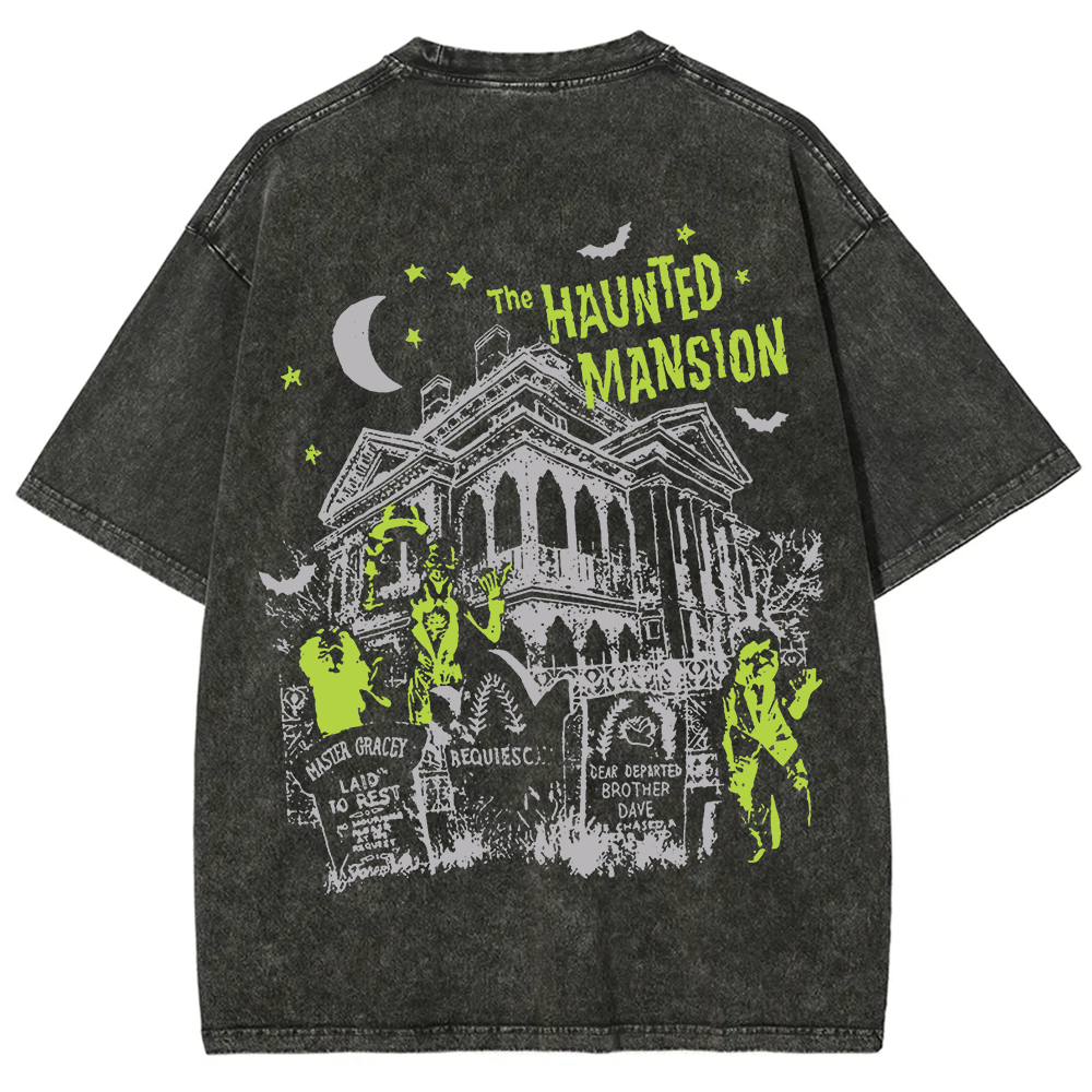 Unisex Vintage Washed The Haunted Mansion Movie T-Shirt