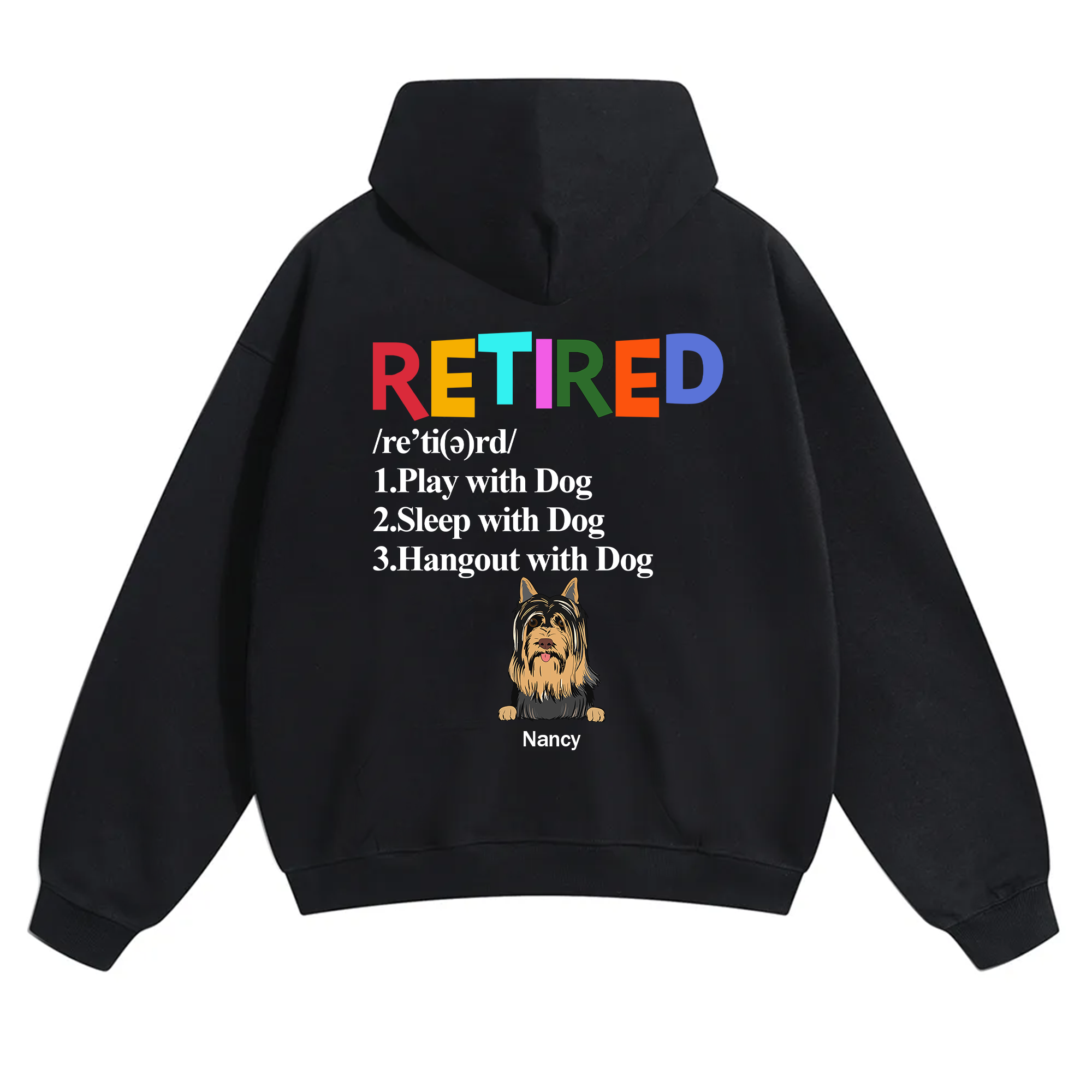 Retired,Play With Dog - Personalized Custom Unisex Hoodie