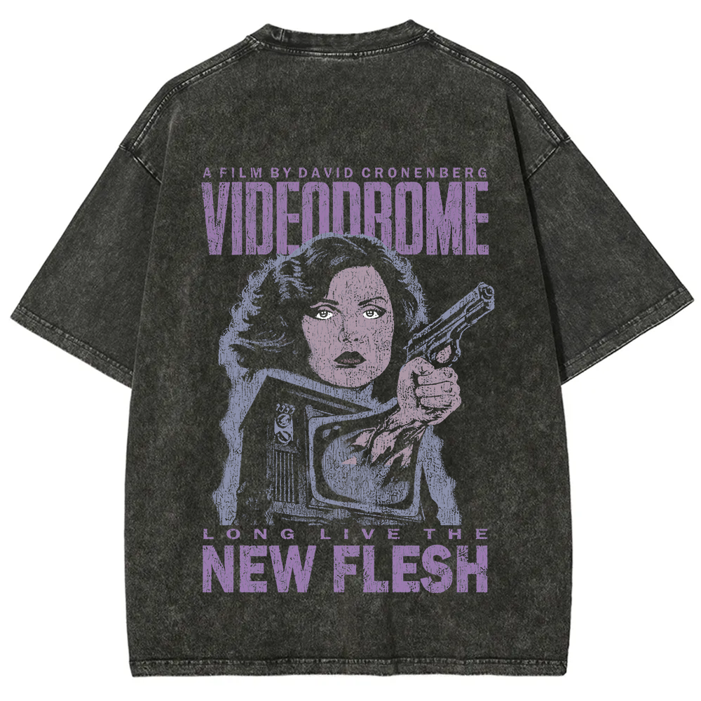 Unisex Vintage Washed Videodrome T-Shirt