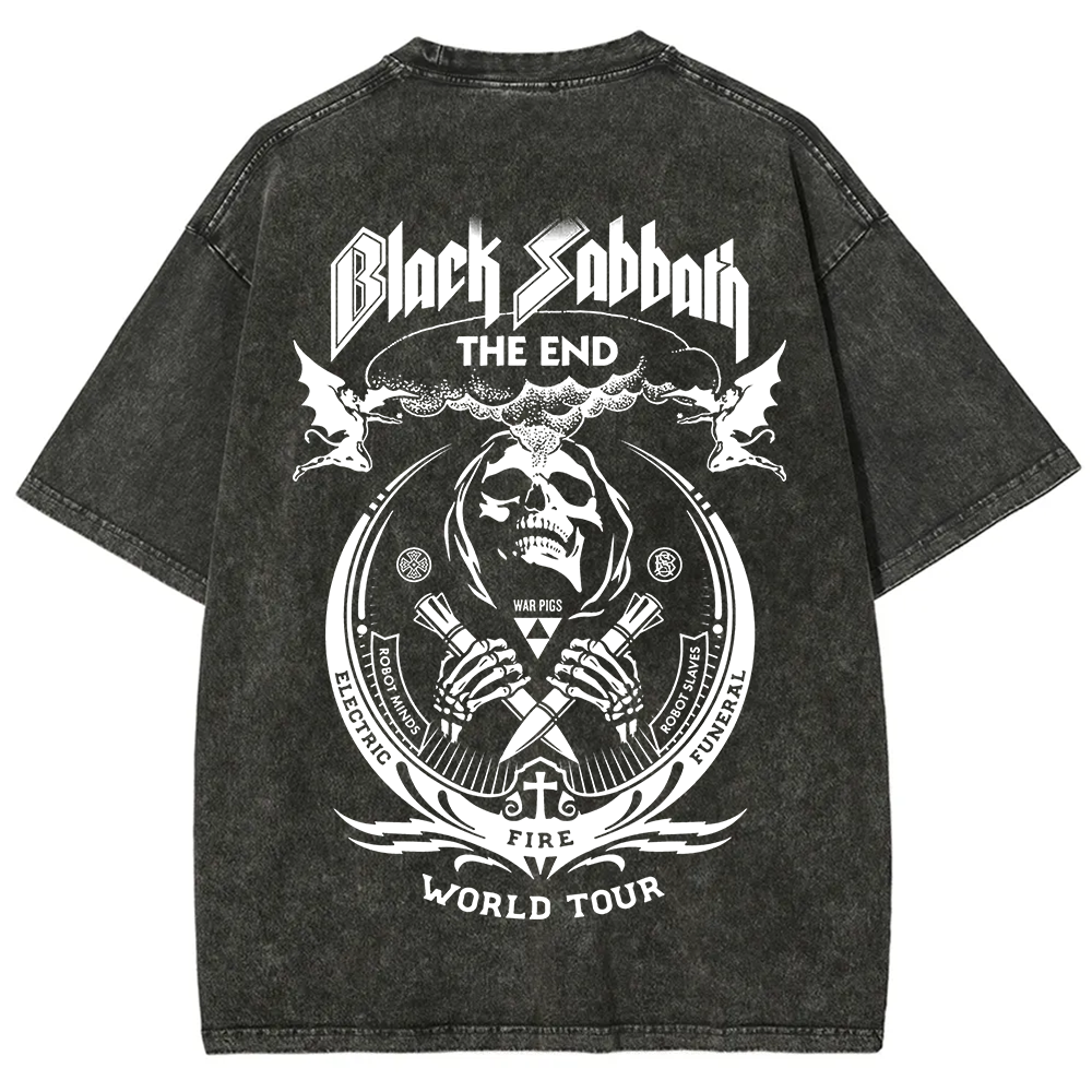 Unisex Vintage Washed Black Sabbath T-Shirt