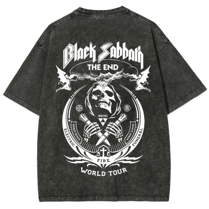 Unisex Vintage Washed Black Sabbath T-Shirt