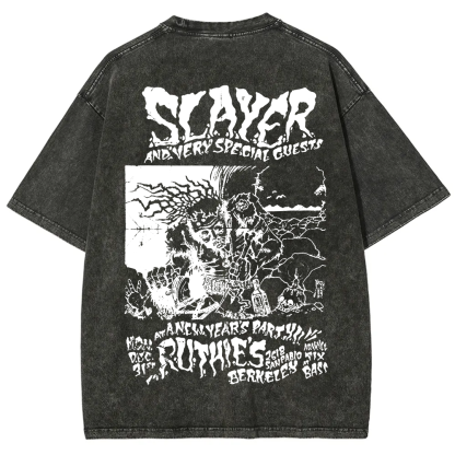 Unisex Retro Slayer Poster Printed t-Shirt