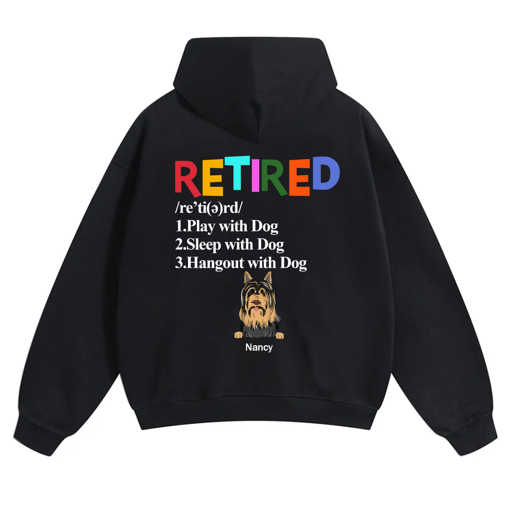 Retired,Play With Dog - Personalized Custom Unisex Hoodie