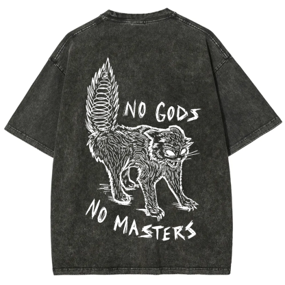 Unisex Vintage Washed No Gods No Masters t-Shirt