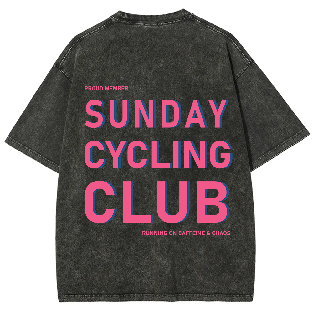 Sunday Cycling Club Unisex Fit Washed T-Shirt