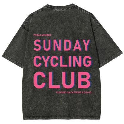 Sunday Cycling Club Unisex Fit Washed T-Shirt