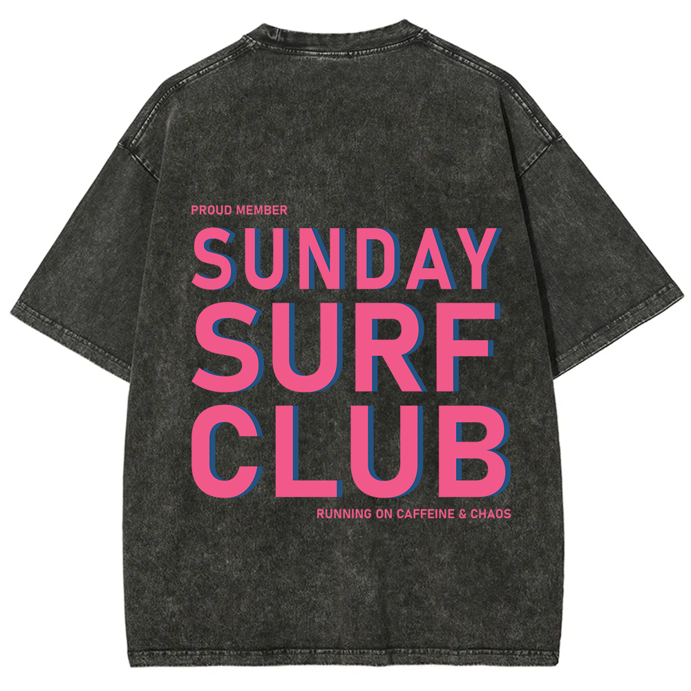 Sunday Surf Club Unisex Fit Washed T-Shirt