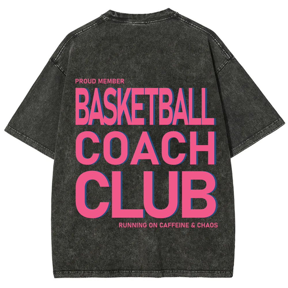 Basketball Coach Club Unisex Fit Washed T-Shirt