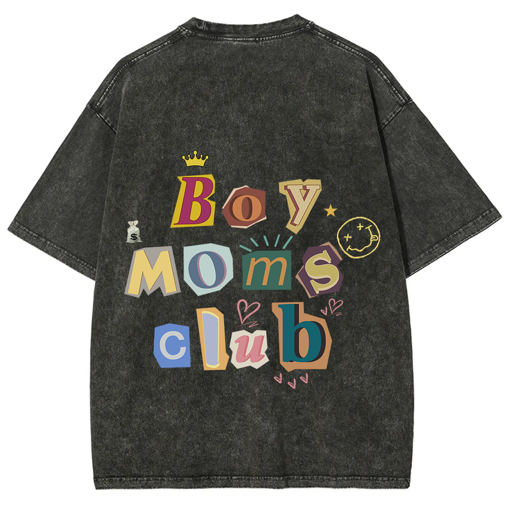 Boy Moms Club Unisex Fit Washed T-Shirt