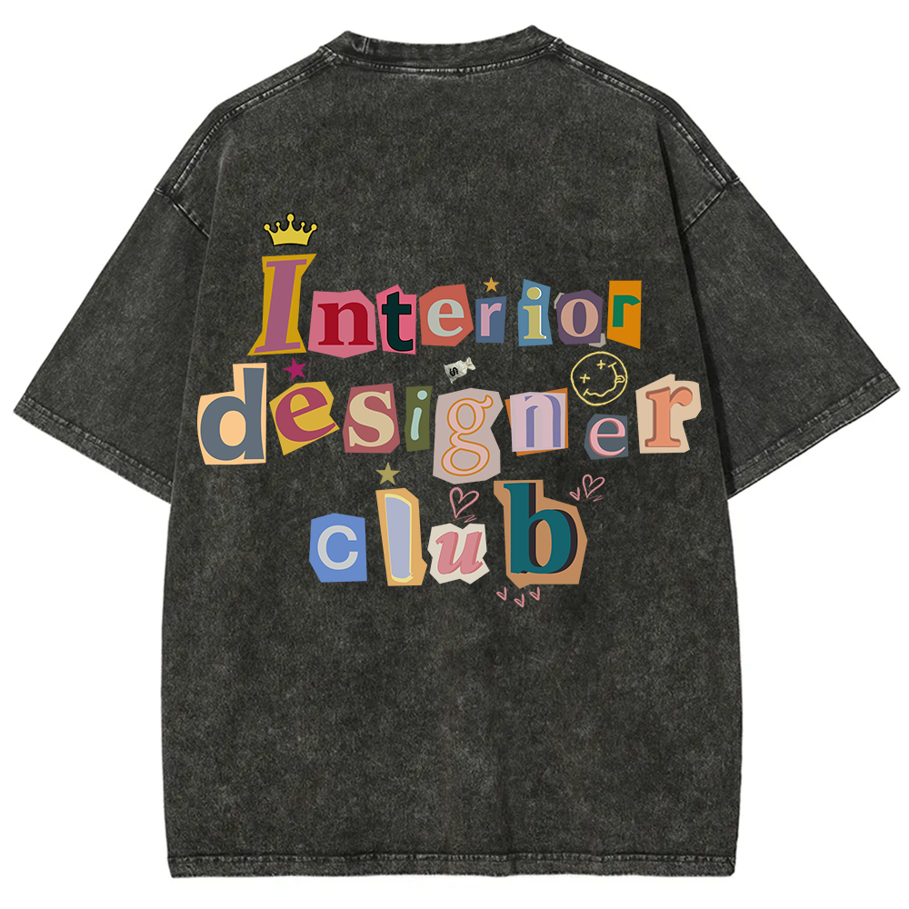 Interior Designer Club Unisex Fit Washed T-Shirt?