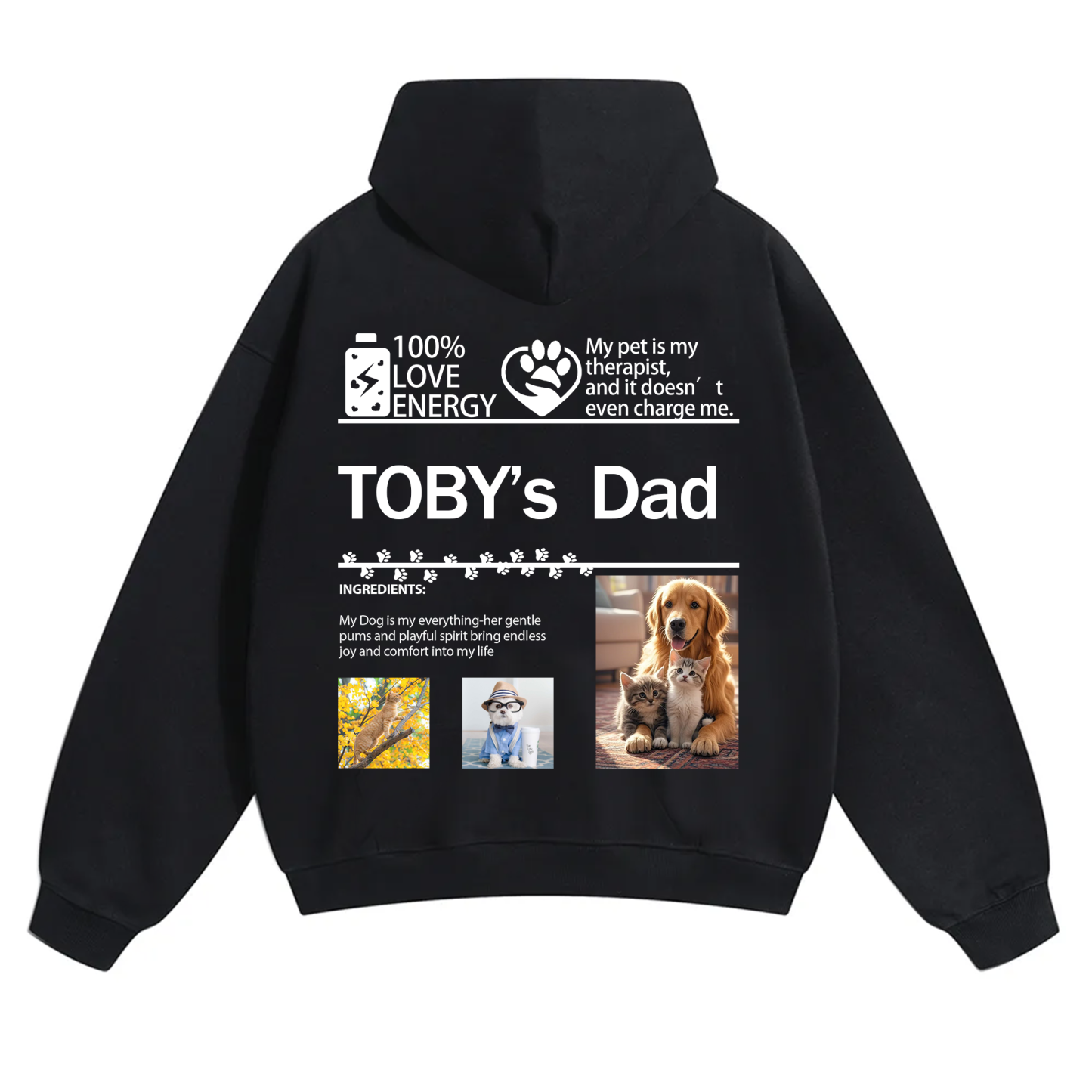 Pet Photo Creative Customized Unisex Hoodie