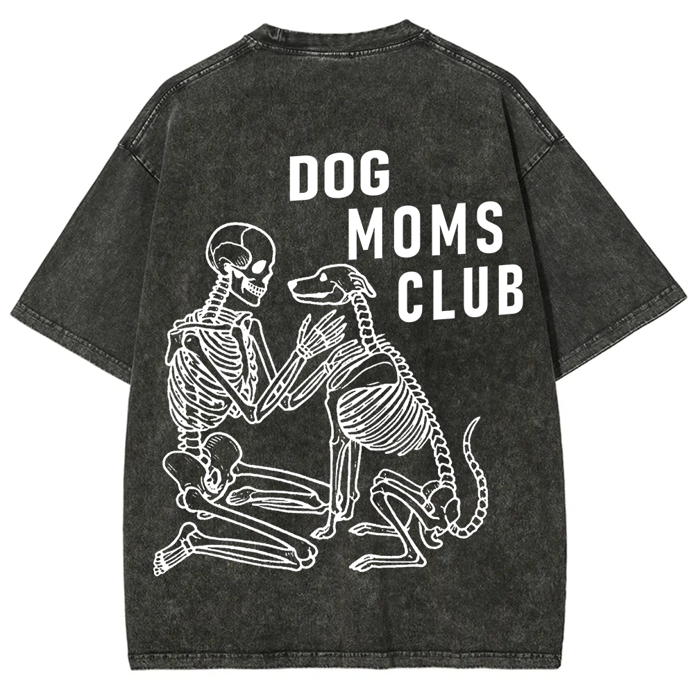 Dog Moms Club Unisex Fit Washed T-Shirt?