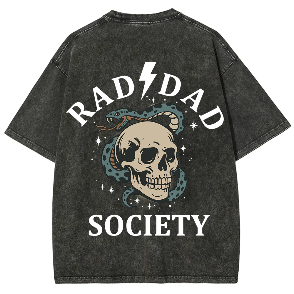 Rad Dad Society Unisex Fit Washed T-Shirt