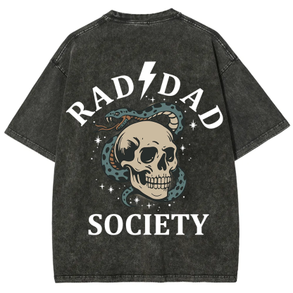 Rad Dad Society Unisex Fit Washed T-Shirt
