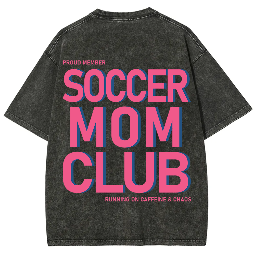 Soccer Mom Club Unisex Fit Washed T-Shirt