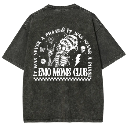 Emo Moms Club Unisex Fit Washed T-Shirt?
