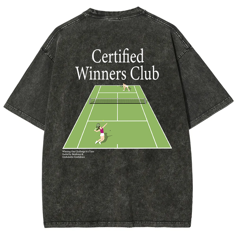 Certified Winners Club Unisex Fit Washed T-Shirt