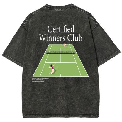 Certified Winners Club Unisex Fit Washed T-Shirt