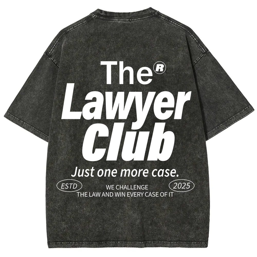 The Lawyer Club Unisex Fit Washed T-Shirt