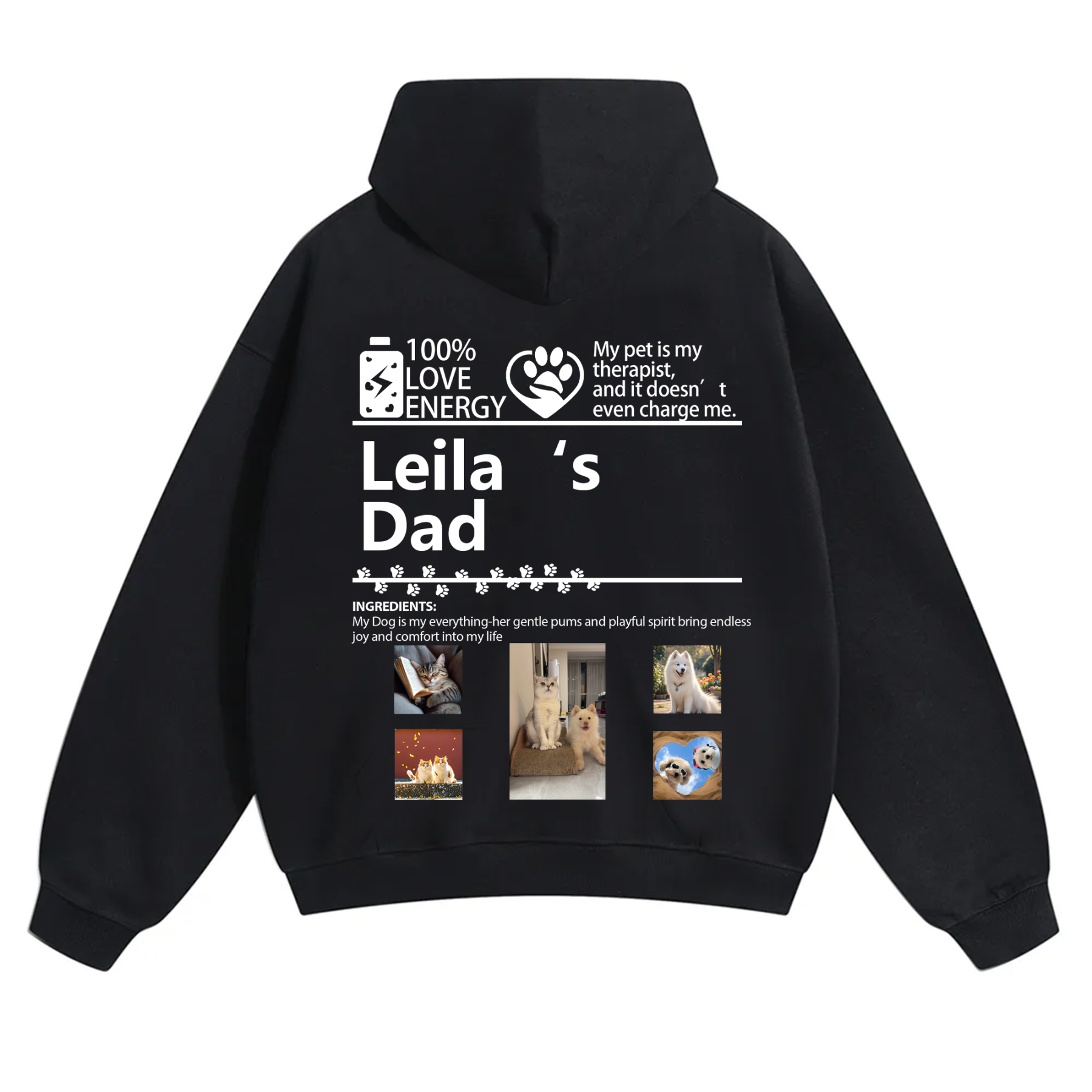 Pets Photos Creative Customized Unisex Hoodie