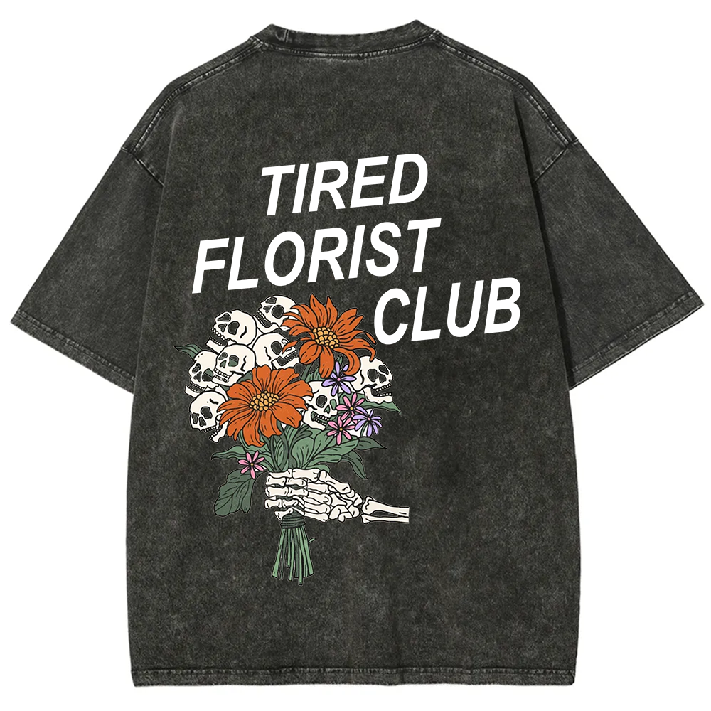 Tired Florist Club Unisex Fit Washed T-Shirt?