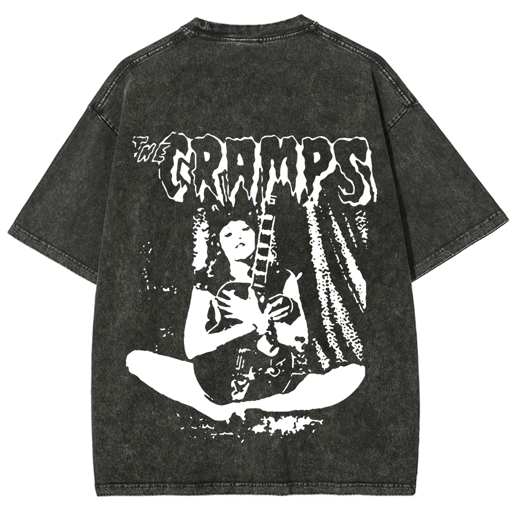 Unisex Vintage The Cramps Band Female guitarist t-Shirt