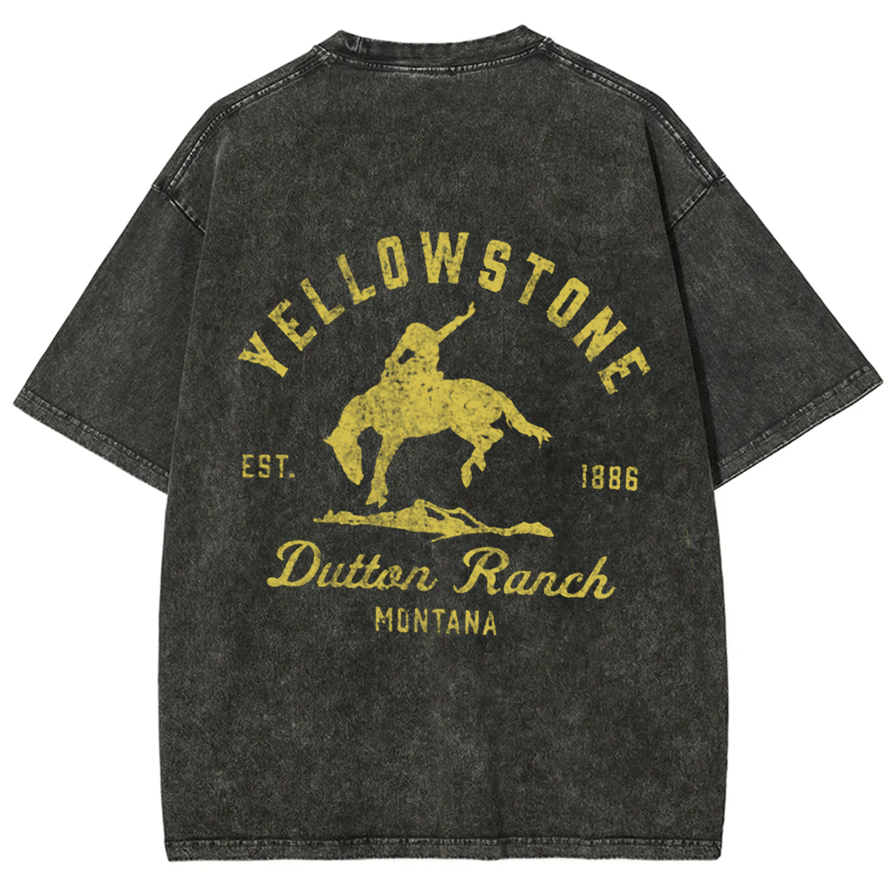 Unisex Vintage Washed Yellowstone Dutton Ranch t-Shirt