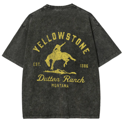 Unisex Vintage Washed Yellowstone Dutton Ranch t-Shirt