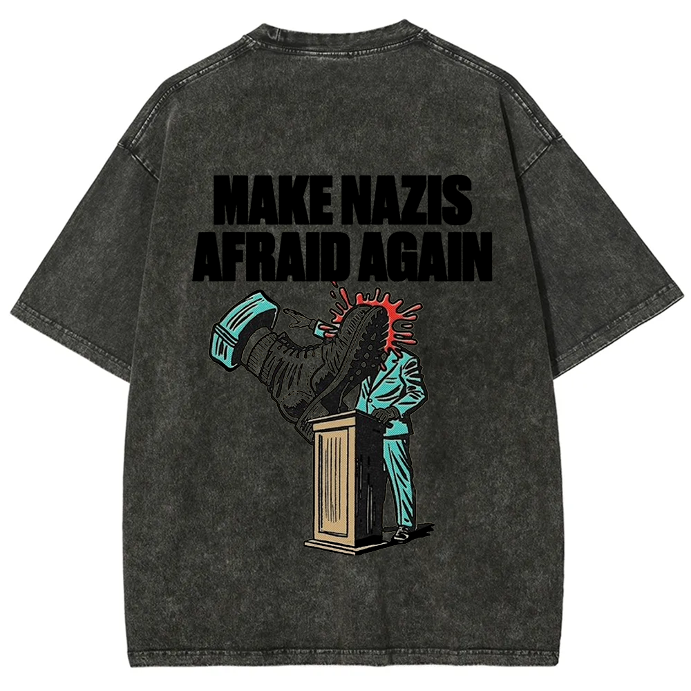 Vintage Washed Make Nazis Afraid Again t-Shirt