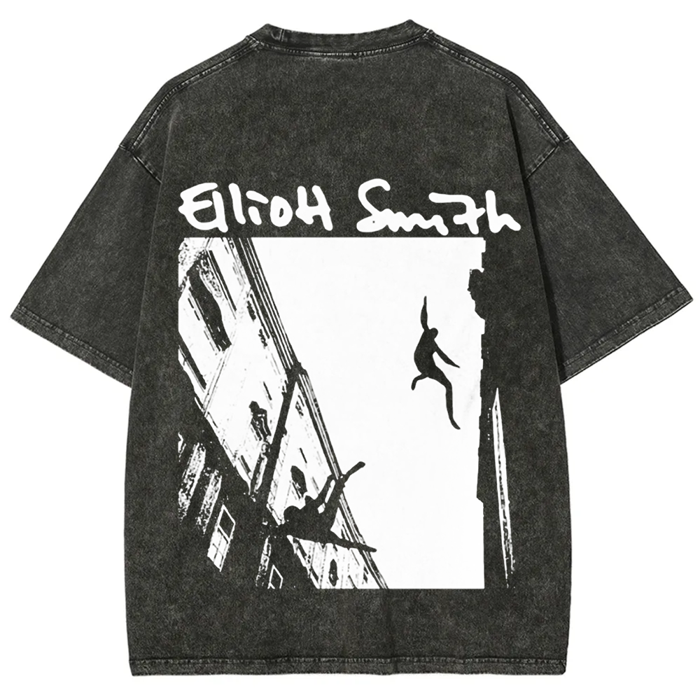 Unisex Washed Elliot Smith Singer t-Shirt
