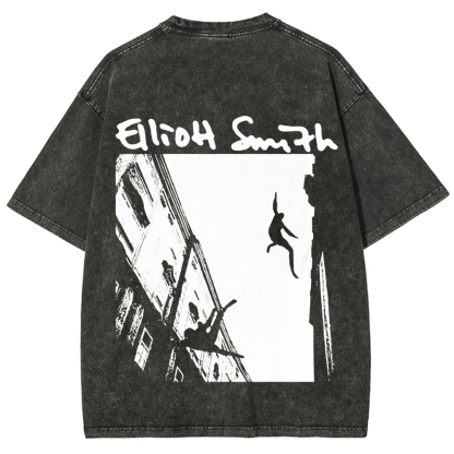 Unisex Washed Elliot Smith Singer t-Shirt