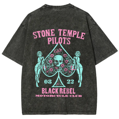 Unisex Washed Stone Temple Pilots Band t-Shirt