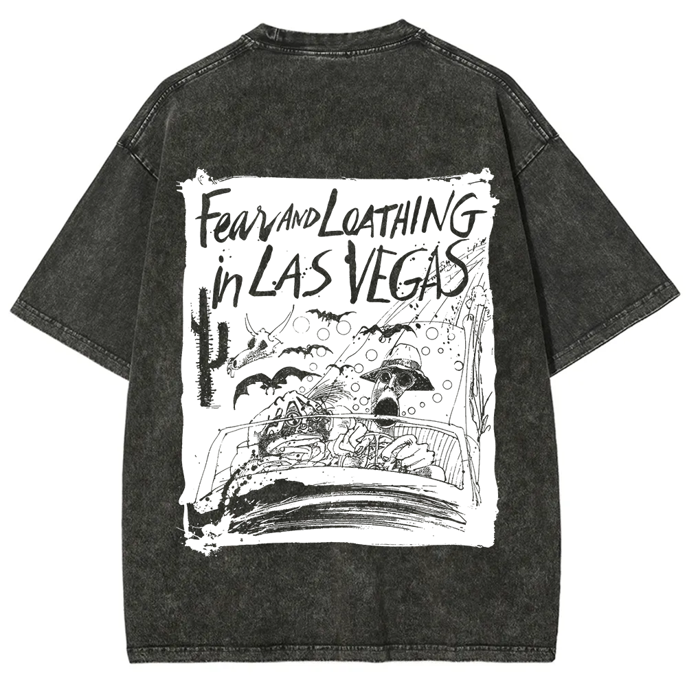 Unisex Washed Fear And Loathing In Las Vegas Band t-Shirt