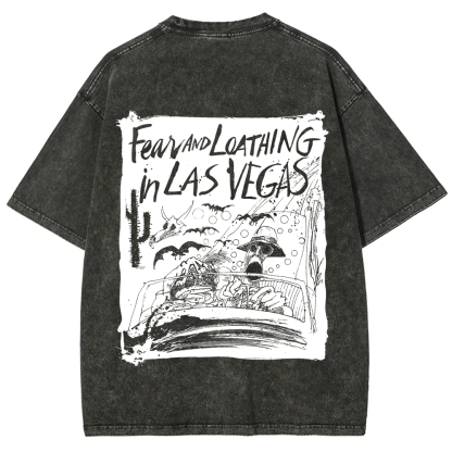Unisex Washed Fear And Loathing In Las Vegas Band t-Shirt