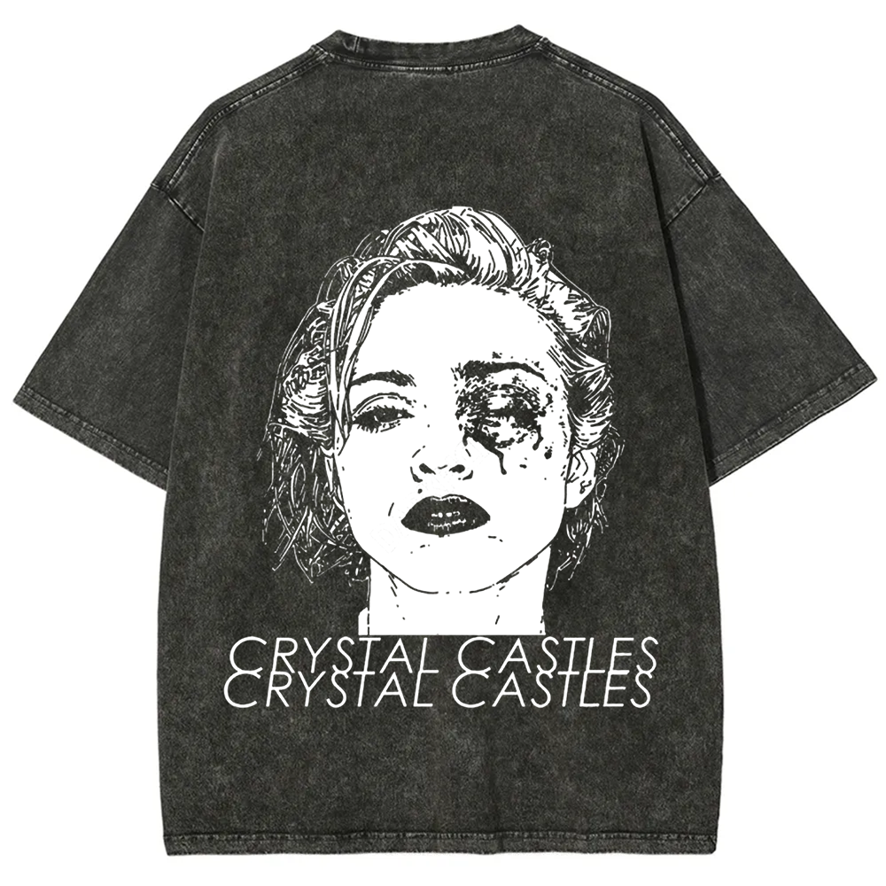 Unisex Washed Crystal Castles Band t-Shirt