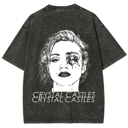 Unisex Washed Crystal Castles Band t-Shirt