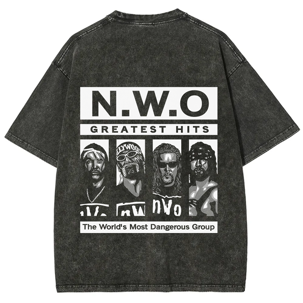 WCW NWO - Classic New World Order Washed t-Shirt