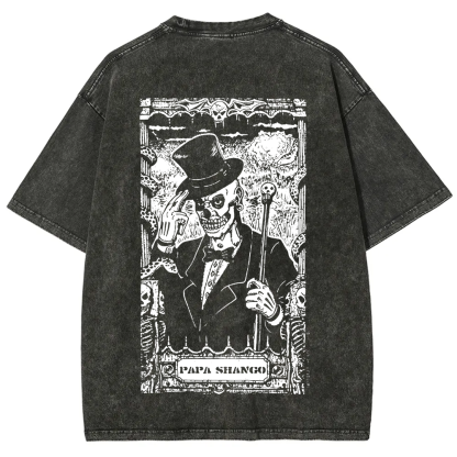 WWE Papa shango Washed  t-Shirt