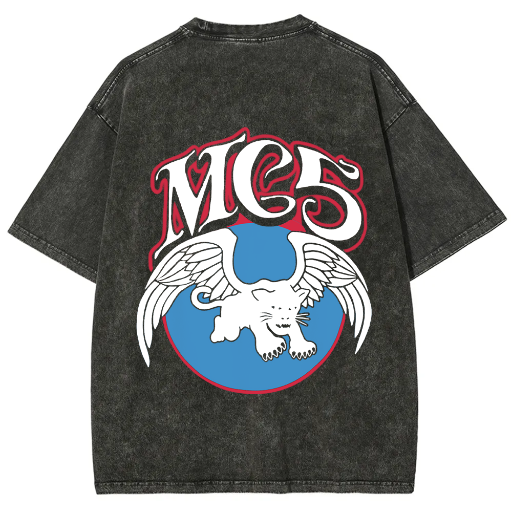 Unisex Vintage Washed  M.C.5 Music Bands t-Shirt