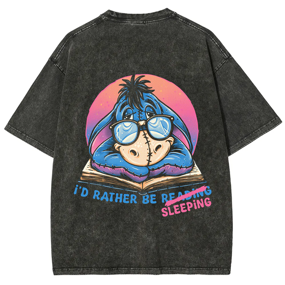 Unisex Vintage Washed Rather Be Sleeping  t-Shirt